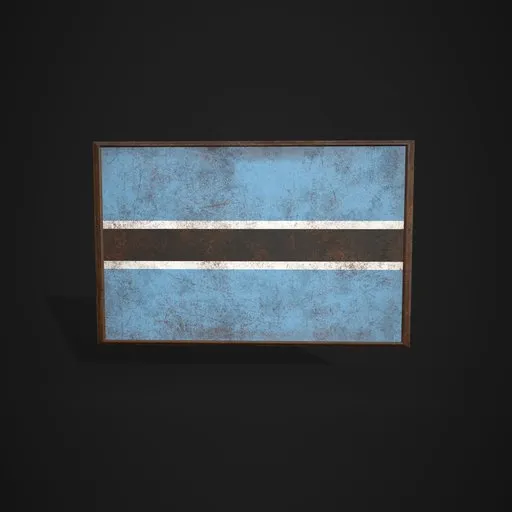 Botswana Flag Picture Frame