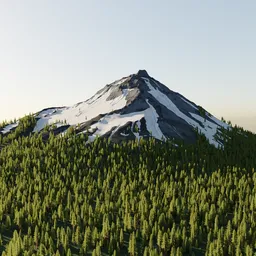 Mountain with Alpha Trees