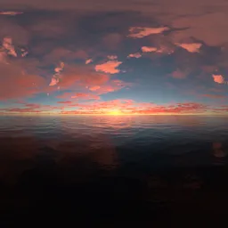 Evening redsky cloud 18k