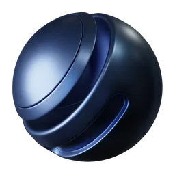 Glossy blue paint PBR material for realistic metal textures in 3D modeling and rendering with Blender.