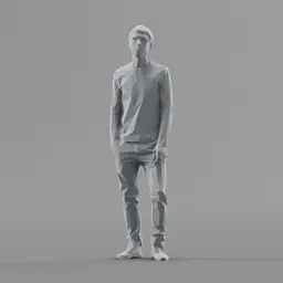 Lowpoly Male Standing