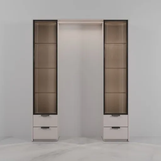 Highly detailed 3D render of modern kitchen shelving unit in Blender, perfect for virtual staging.