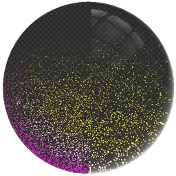 Gradient Particles PBR shader for Blender, versatile single-node procedural FX material.