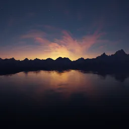 Mountain Landscape Twilight Sunset