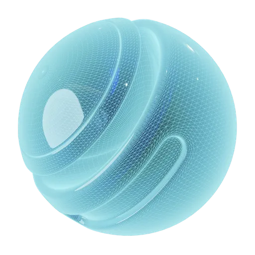 PBR holographic screen texture with customizable emission and reflection for 3D rendering in Blender.