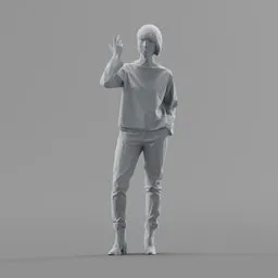 Lowpoly Female Standing