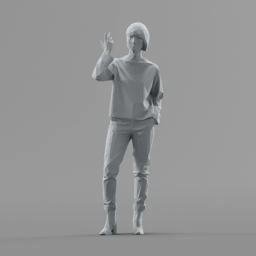 Lowpoly Female Standing