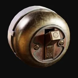 1910 Utilitarian Light Switch Brass