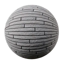 High-resolution seamless stone brick PBR texture for Blender 3D modeling and rendering.
