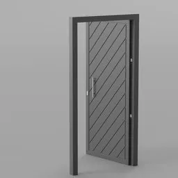 Minimalist Door - Black