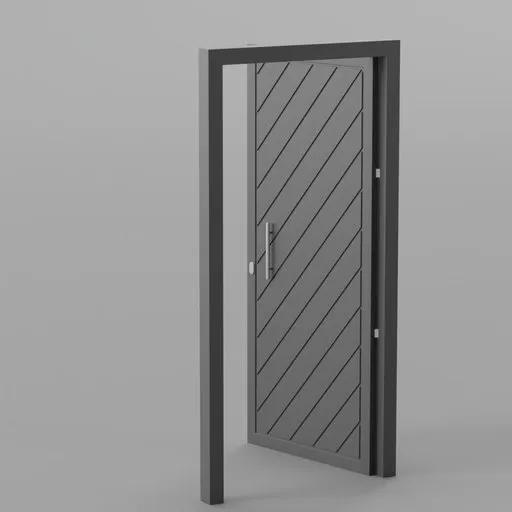 Minimalist Door - Black