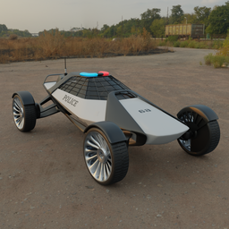 Scifi futuristic police buggy