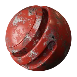 Highly detailed rusty metal PBR material for 3D modeling in Blender, featuring an aged tarnished look with procedural shader versatility.