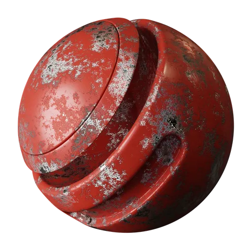 Highly detailed rusty metal PBR material for 3D modeling in Blender, featuring an aged tarnished look with procedural shader versatility.
