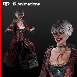 Lady Vampire Animated (Bloody)