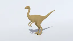 Low Poly Gallimimus Dinosaur