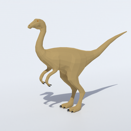 Low Poly Gallimimus Dinosaur