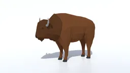 Low Poly Bison