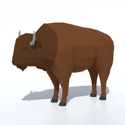 Low Poly Bison