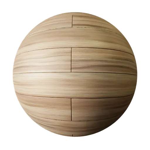 High-resolution PBR texture of wooden floorboards, suitable for Blender 3D and similar applications, featuring seamless tiling and realistic displacement.