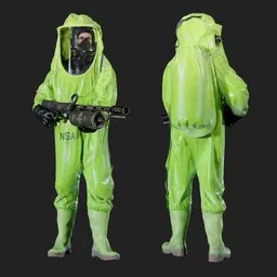 Hazmat Specialist  Holding Flamethrower Lime
