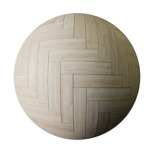 Wood herringbone parquet