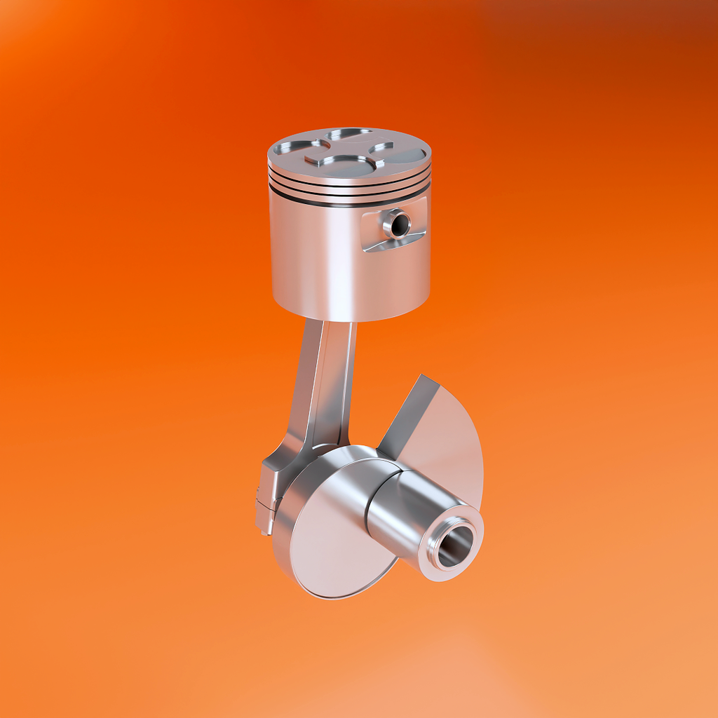 Engine Piston Model | Industrial parts models | Blendkit