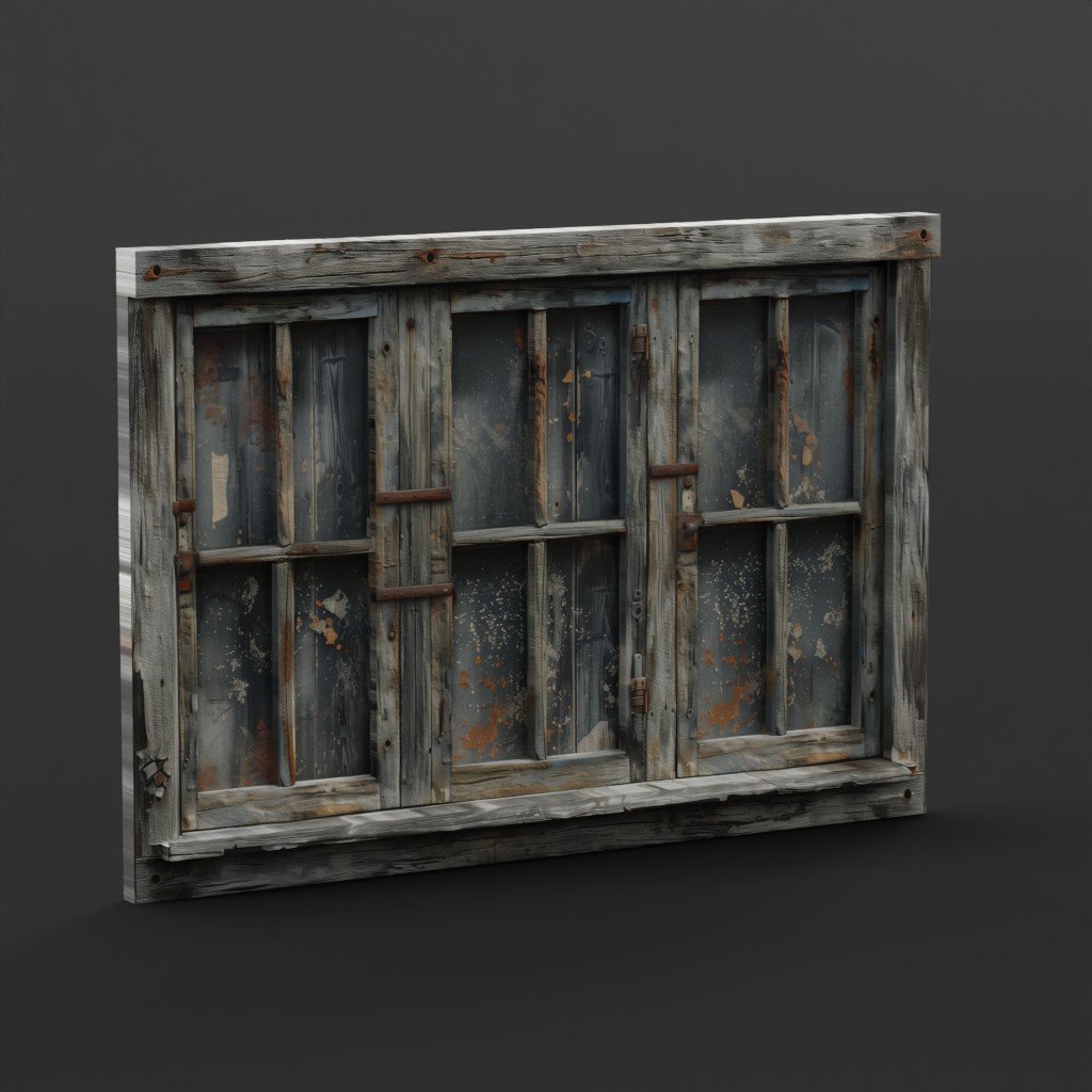 Old window - T - 122 | Windows models | BlenderKit