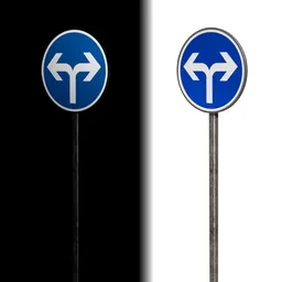 Road sign direction French std (B21e)