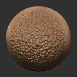 3D sculpting brush for Blender creating detailed reptile or dragon skin textures.