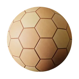 Hexagonal wooden tiles