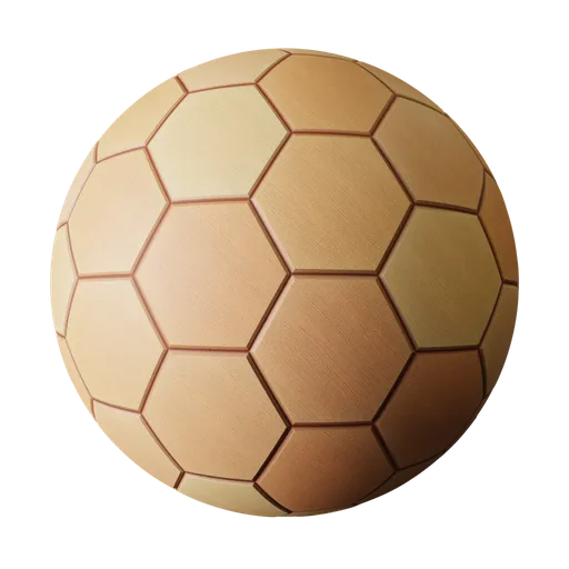 Hexagonal wooden tiles