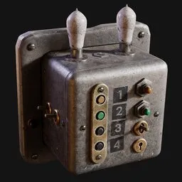 Twin-Bulb Old Industrial Control Panel