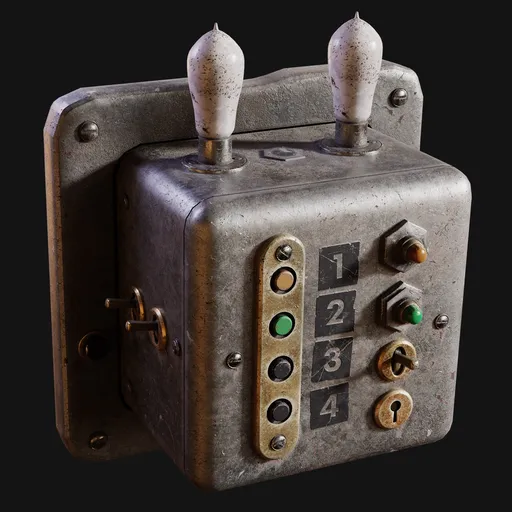 Twin-Bulb Old Industrial Control Panel