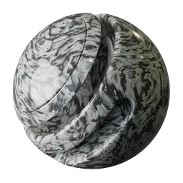 Procedural black and white marble