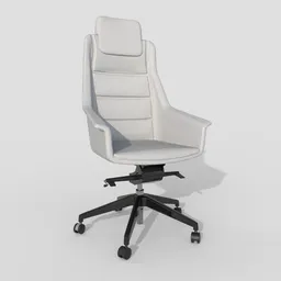 Office Chair White Fabric
