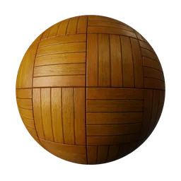 2K PBR dark wood parquet texture for Blender 3D and other apps, with realistic tiling and displacement effect.