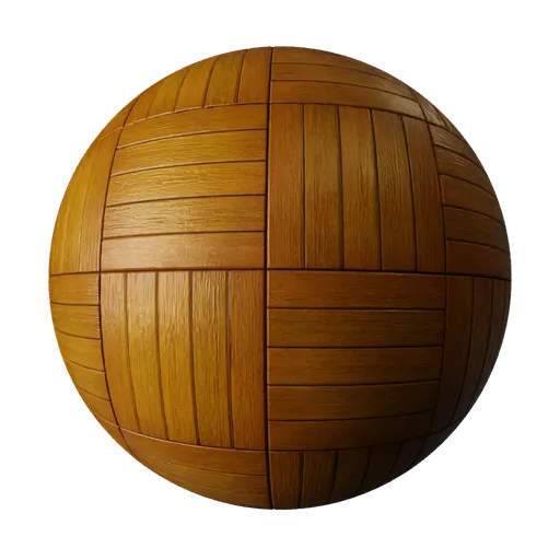 2K PBR dark wood parquet texture for Blender 3D and other apps, with realistic tiling and displacement effect.