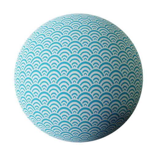 Blue Fishscale Japanese Wallpaper