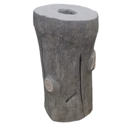 Detailed 3D model of a textured wooden log for Blender, ideal for digital forestry and natural scenery rendering.
