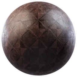 High-resolution PBR texture for realistic wooden parquet suitable for 3D rendering in Blender and other software.