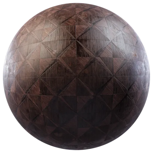 High-resolution PBR texture for realistic wooden parquet suitable for 3D rendering in Blender and other software.
