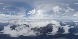 Aerial Mountain Clouds Sunny Day