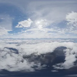 Aerial Mountain Clouds Sunny Day