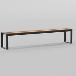 Modern Slatted Outdoor Bench