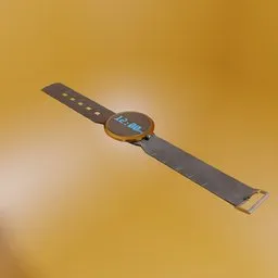 "IK rigged digital watch 3D model for Blender 3D software. Inspired by Luo Mu and exhibited at the British Museum, this cute watch features a printed circuit board, copper and brass accents, and is perfect for a mobile learning app prototype. Summer Unreal Engine 5 and available in 4K resolution."