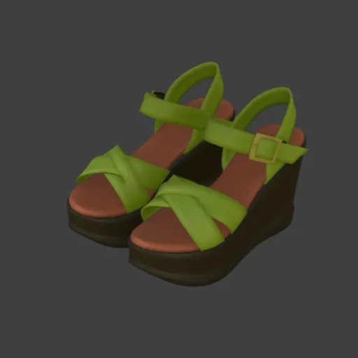 Stylized Wedge Sandals
