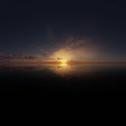 Cloudy Sunset Twilight Sky Ocean