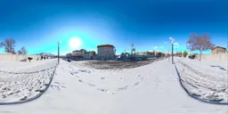 Snowy Pedestrian Walkway