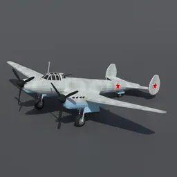 Low Poly Petlyakov Pe-2